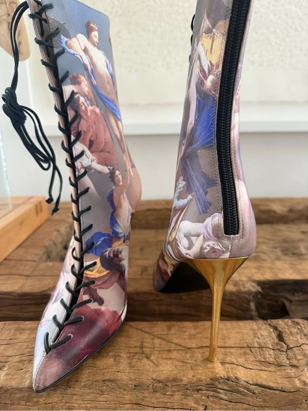 BALMAIN renaissance print ankle boot 🤩🤯